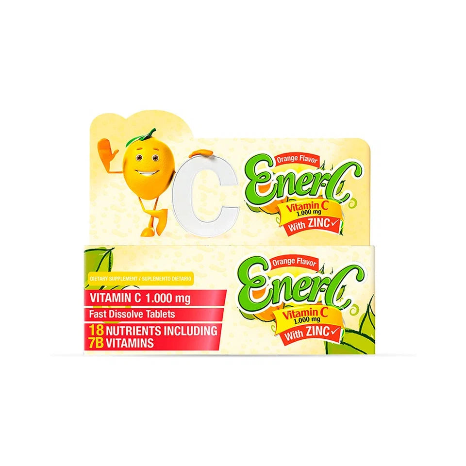 EnerC | Vitamina C 1.000 mg + Zinc | 30 tabletas efervescentes