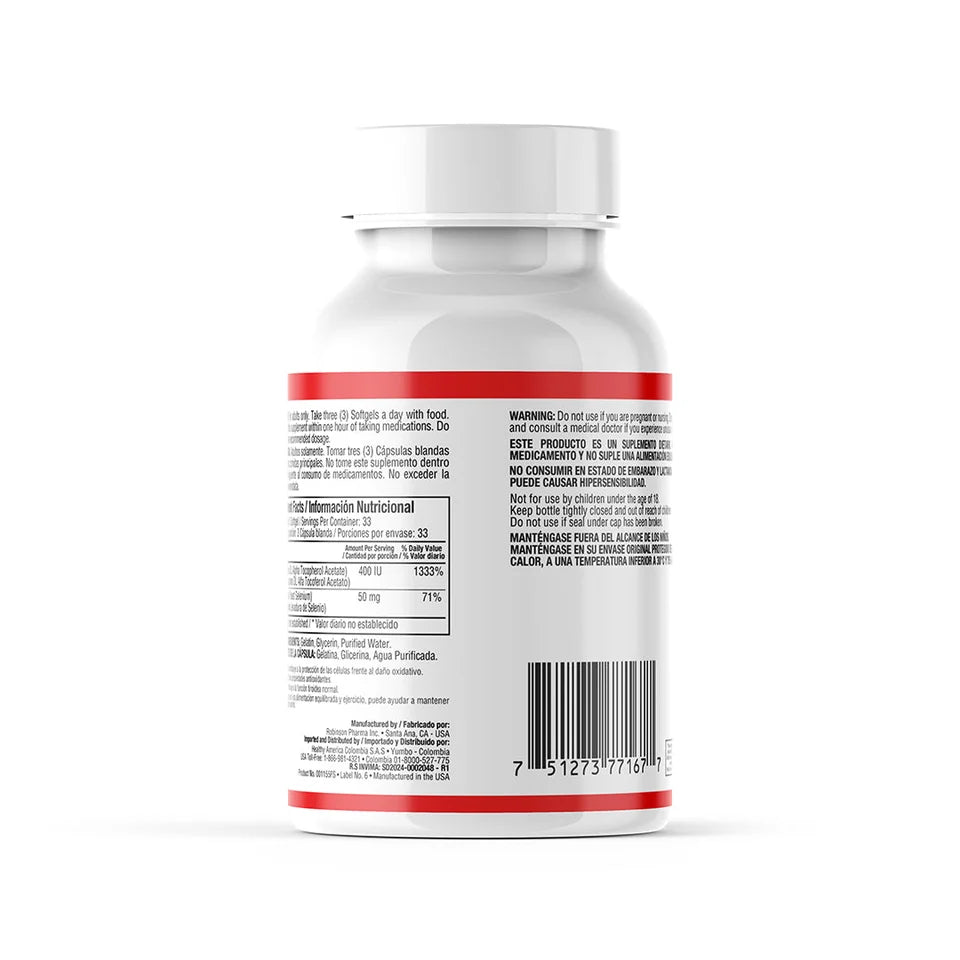 Vitamin E 400 IU with Selenium 100 softgels