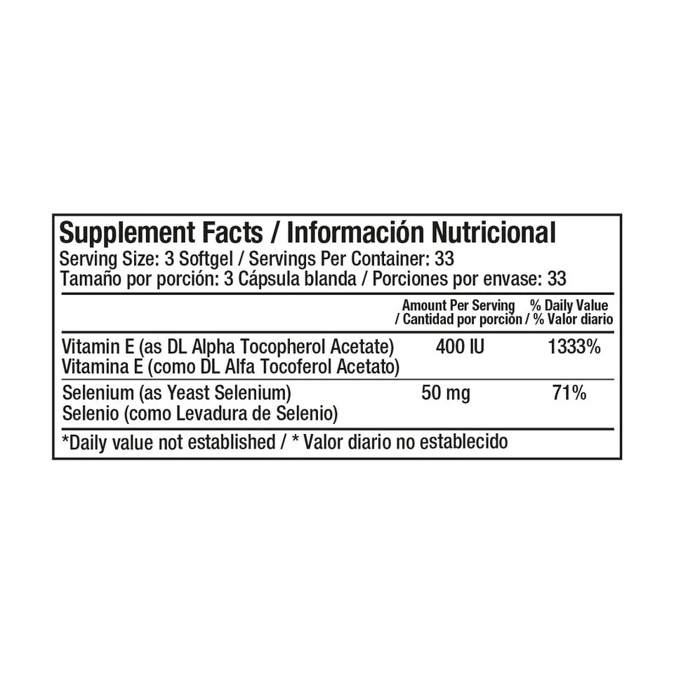 Vitamin E 400 IU with Selenium 100 softgels