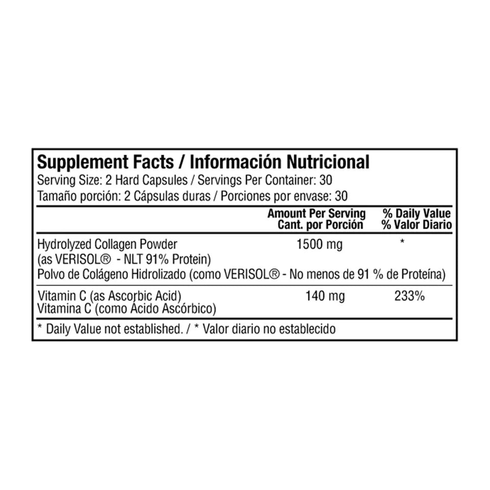 Juvenal Colágeno Hidrolizado 1500 mg + Vitamina C, 60 cápsulas