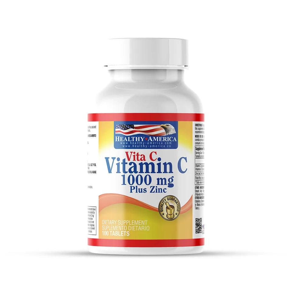VITA C | Vitamina C 1.000 mg + Zinc + Rosa Mosqueta | 100 tabletas