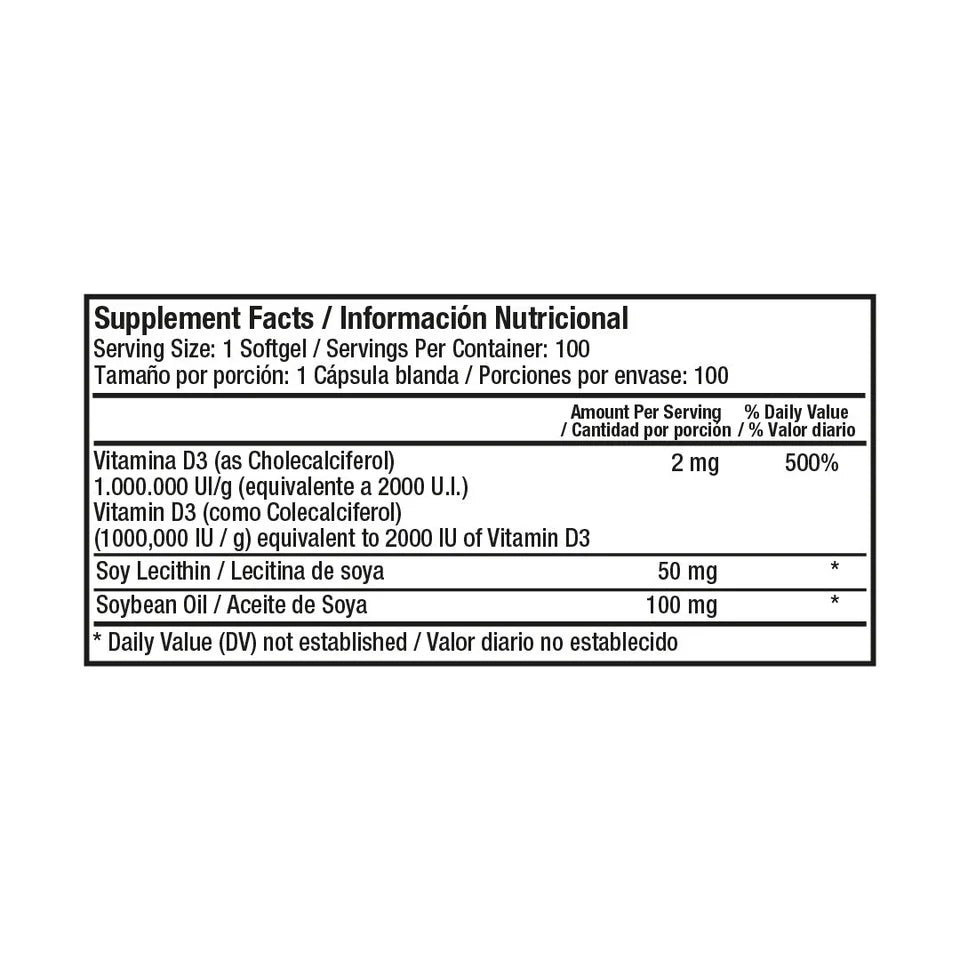 ABSORB D3 2.000 IU 100 SOFTGELS (VITAMIN D3 2.000 IU)