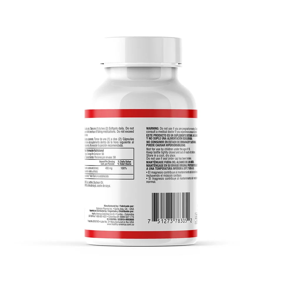 Super Magnesium Formula 400 mg (Magnesium Citrate, Lactate)