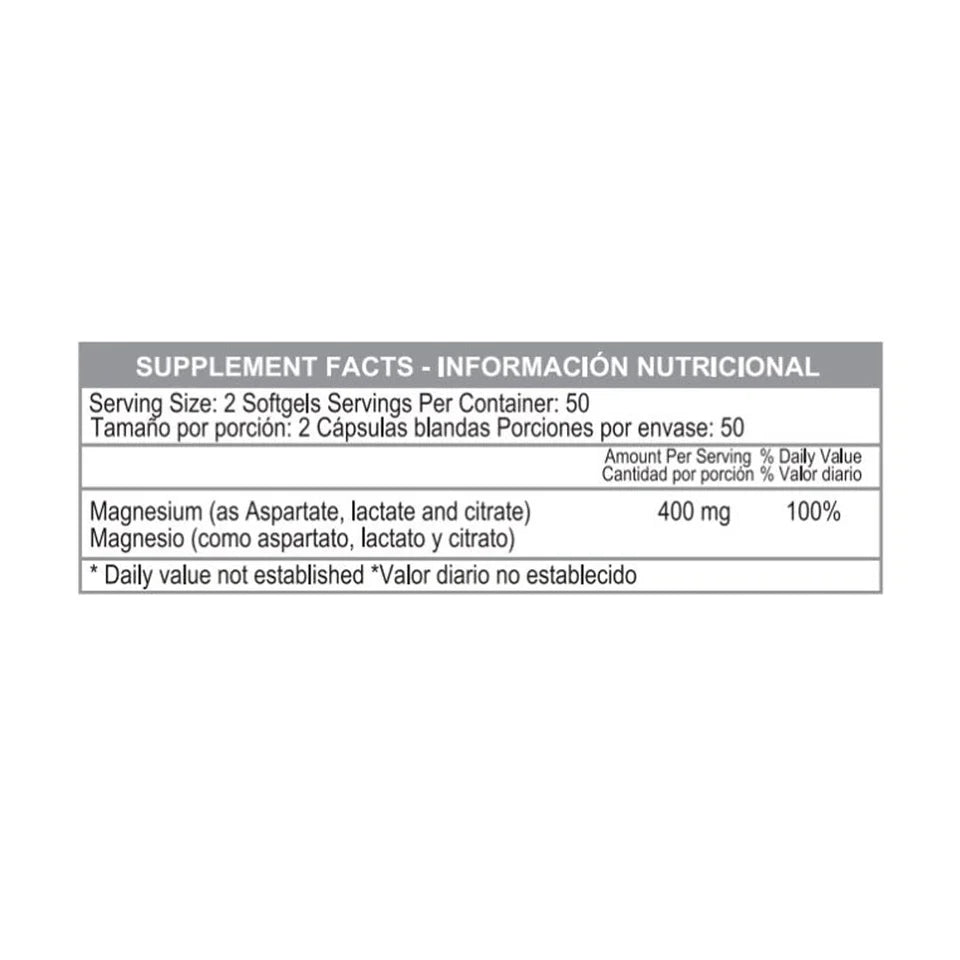 Super Magnesium Formula 400 mg (Magnesium Citrate, Lactate)