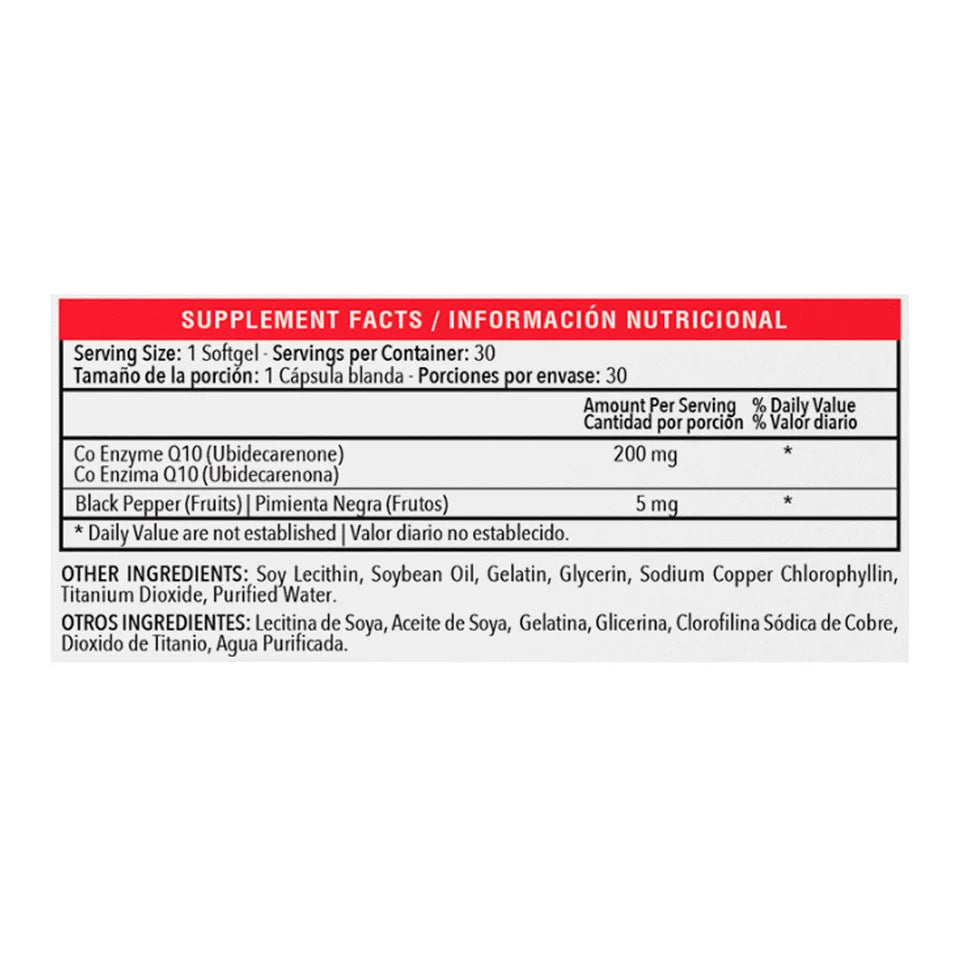 CoQ-10 200 mg Plus Bioperine