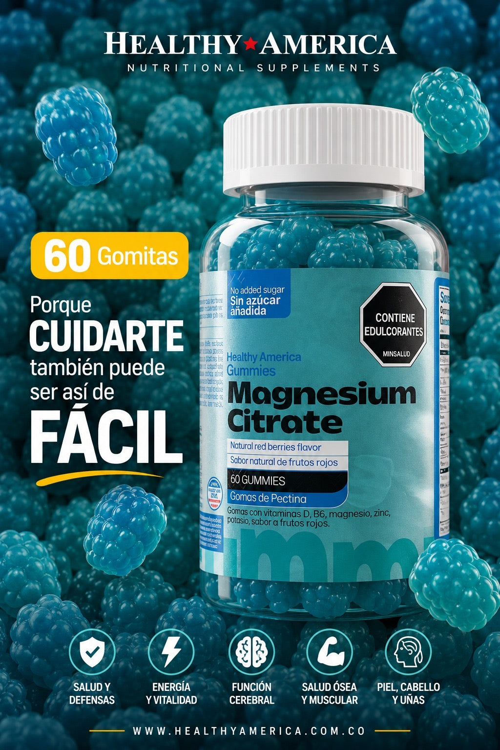 Magnesium Citrate Gummy Red Berries
