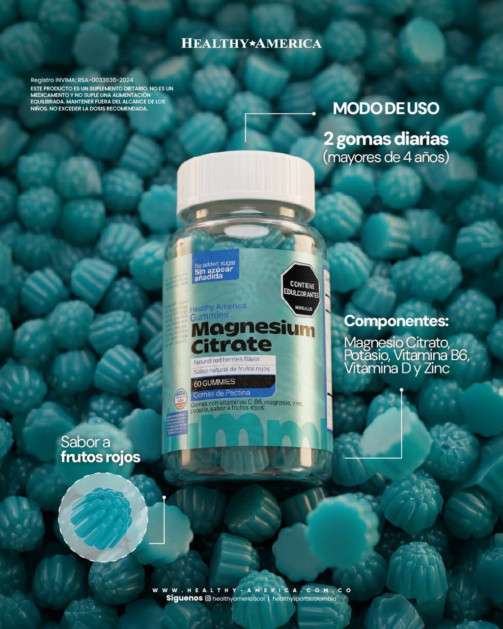 Magnesium Citrate Gummy Red Berries