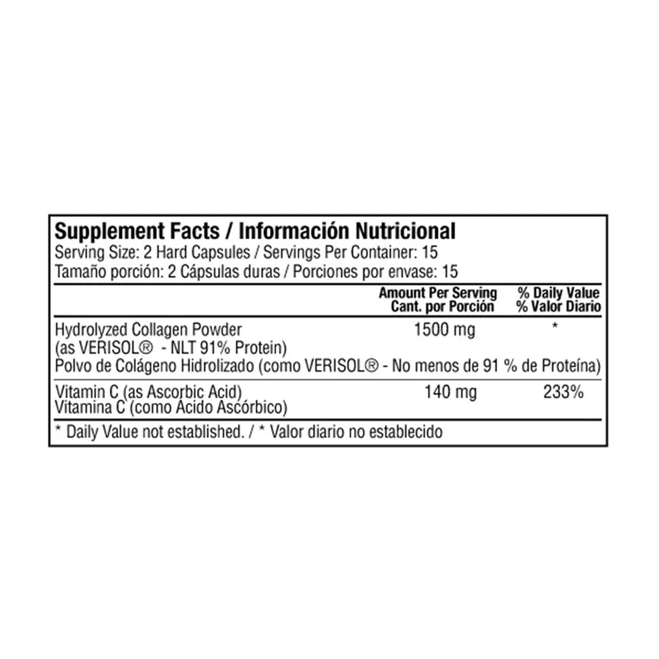 Juvenal Colágeno Hidrolizado 1500 mg + Vitamina C, 30 cápsulas