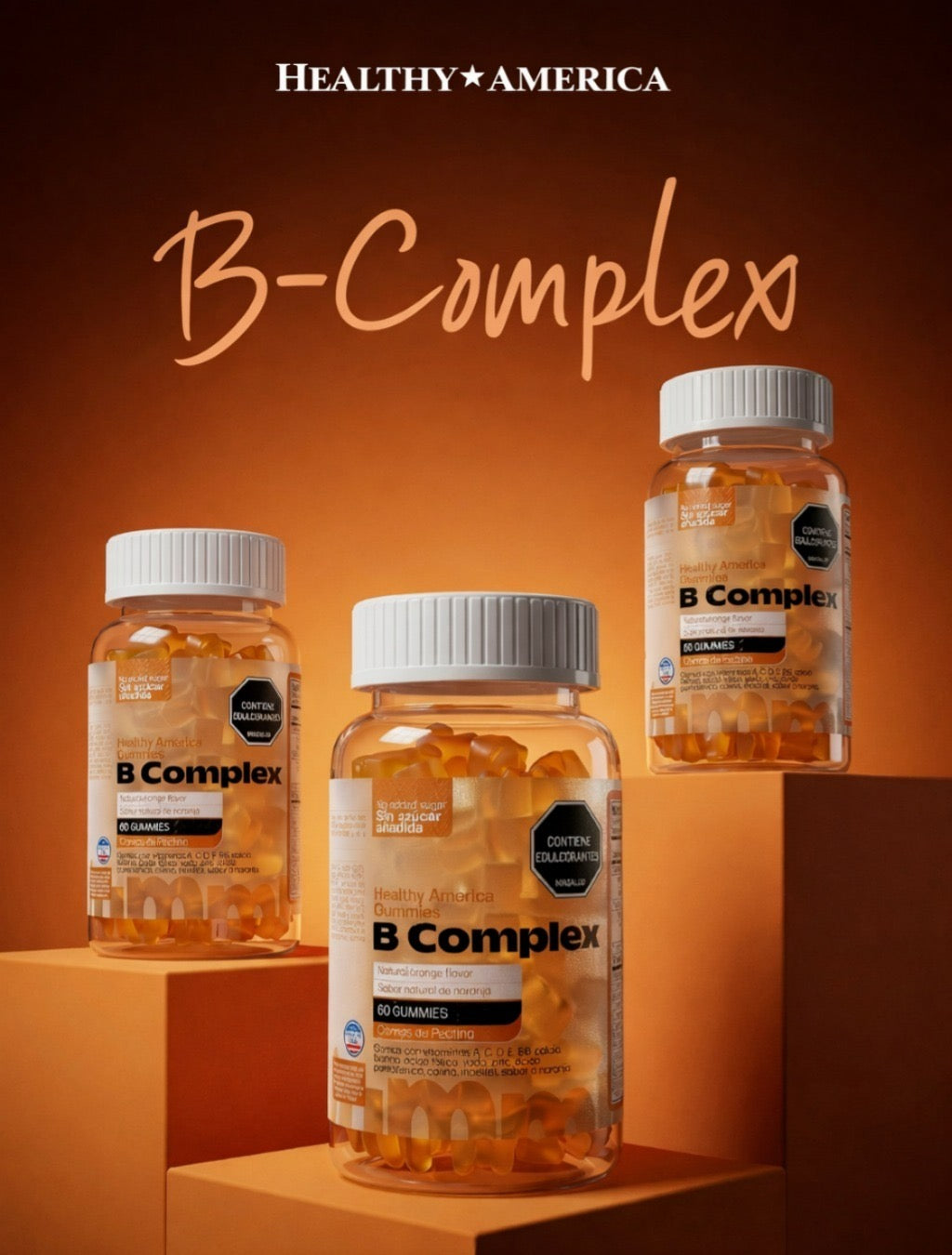 B-Complex 60 Gummies Orange Flavor