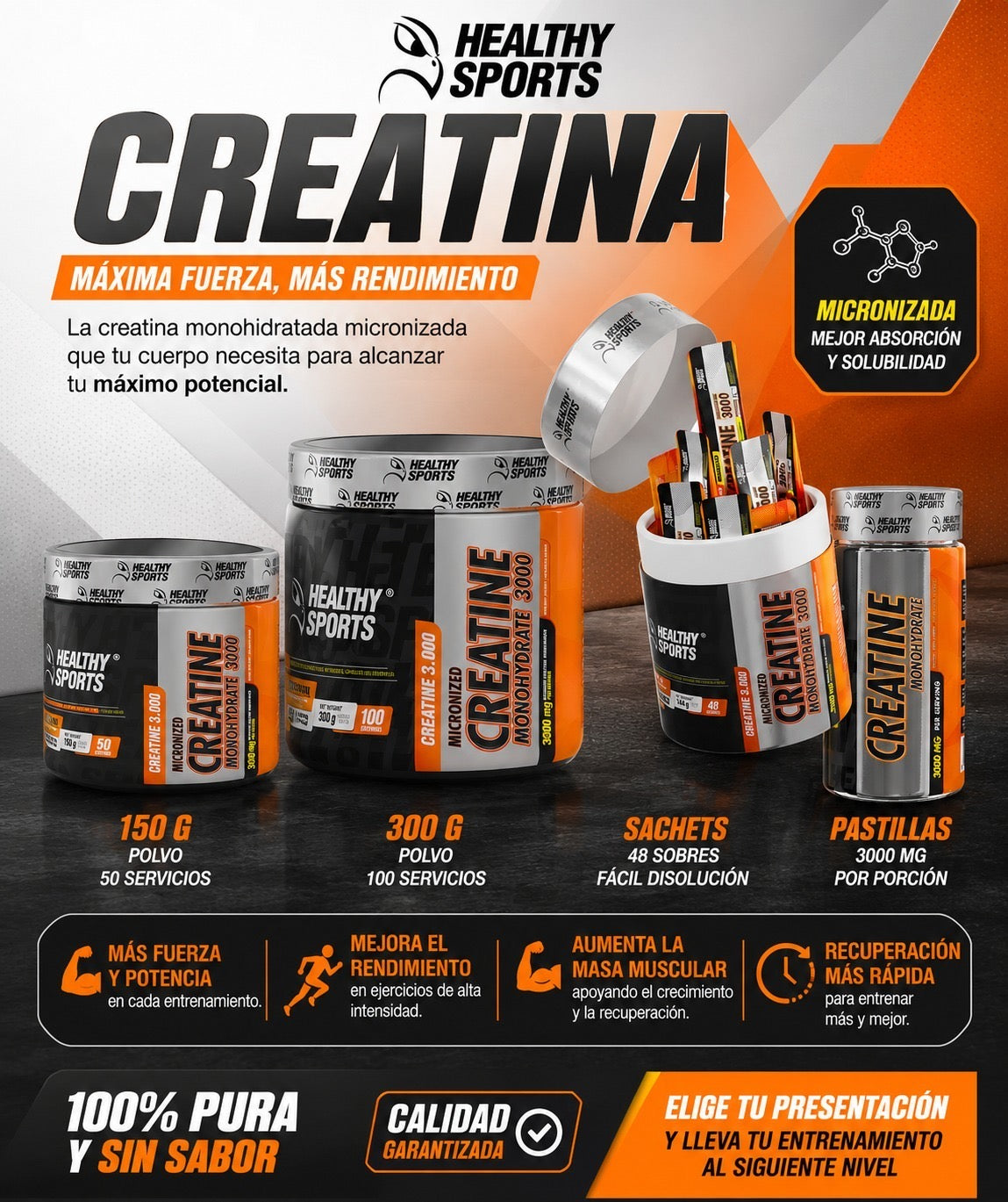 MICRONIZED CREATINE MONOHYDRATE 3000