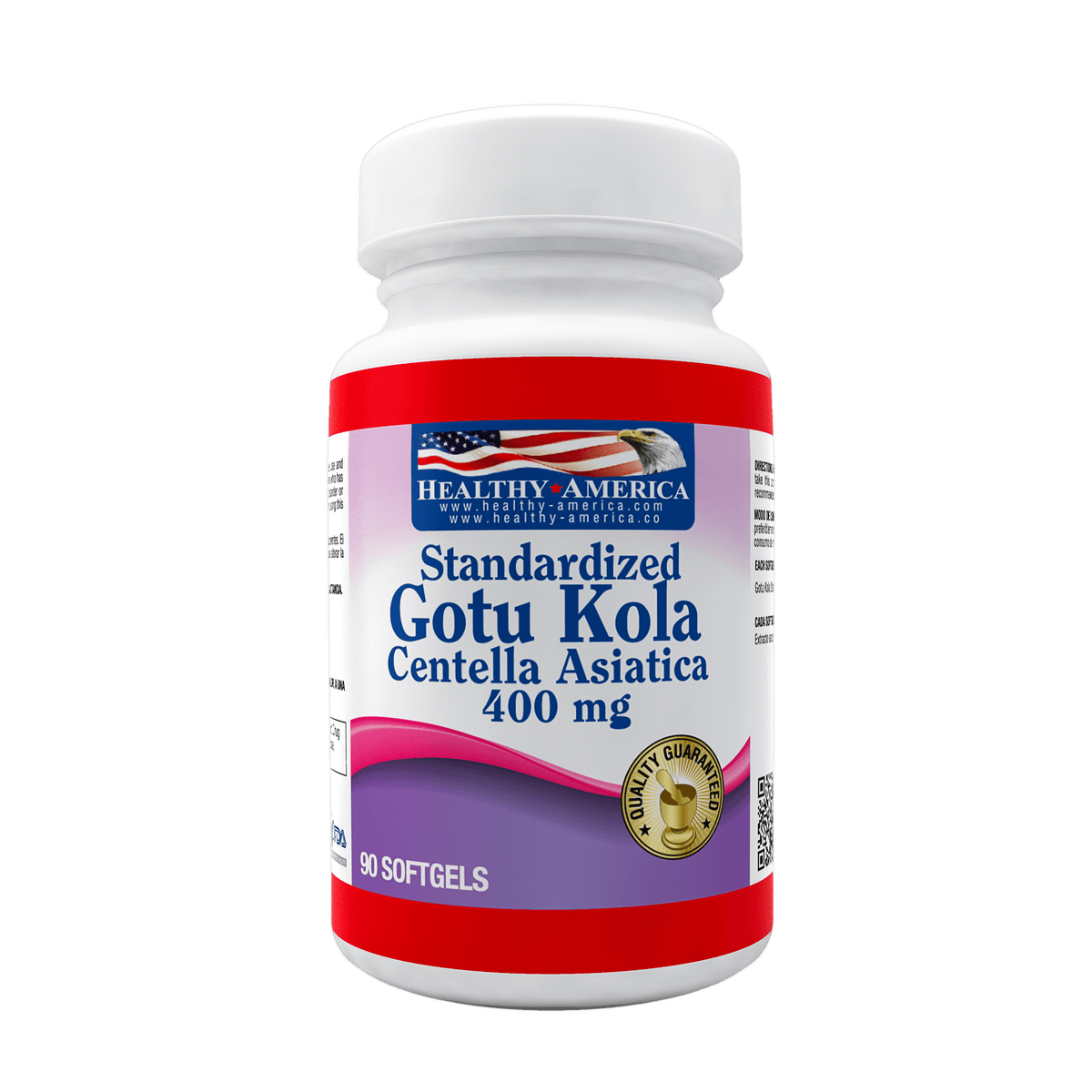 Gotu Kola 400 mg (Centella Asiatica Standardized to 8% Flavones)