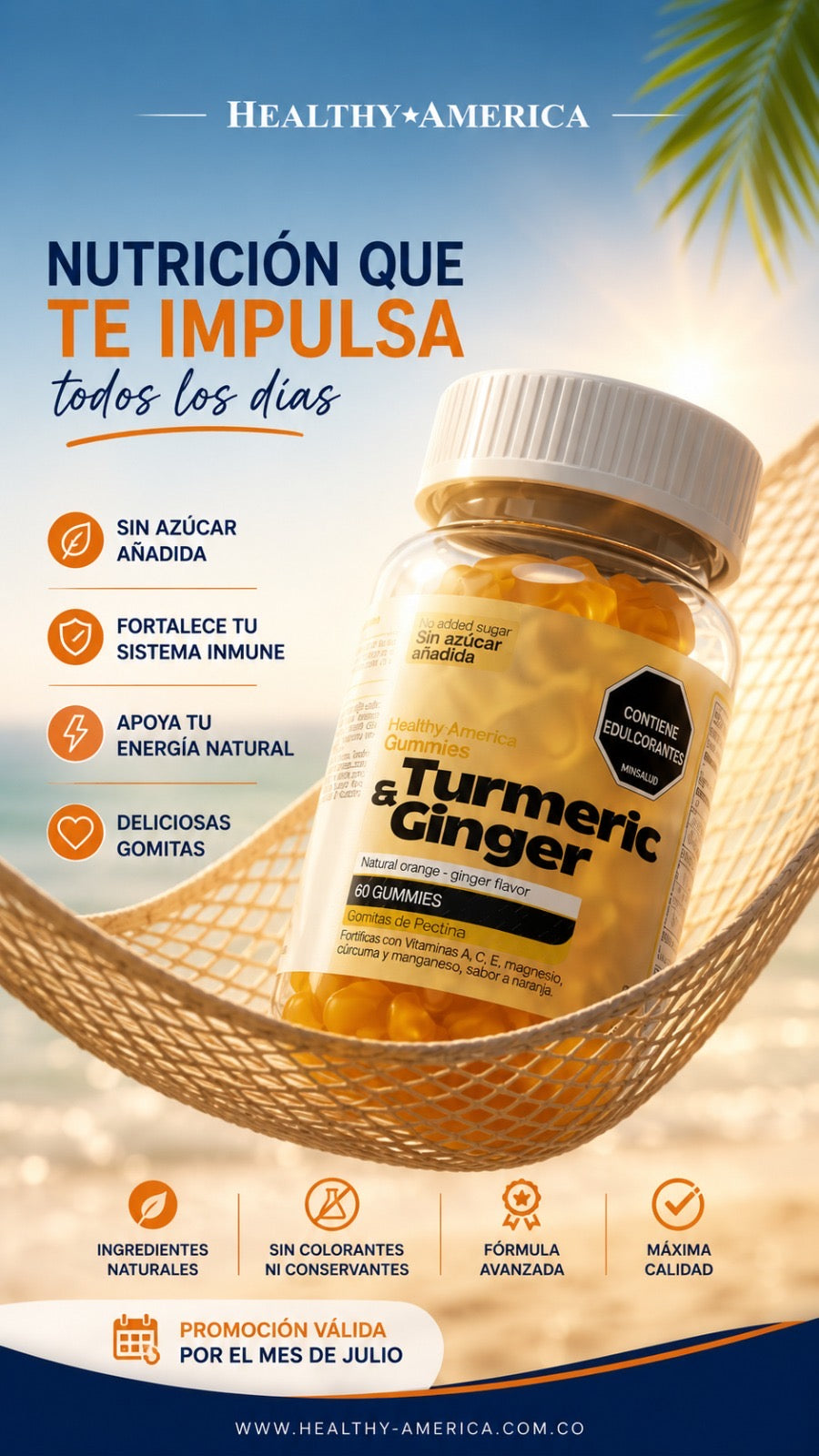 Turmeric & Ginger Gummies Ginger Flavor