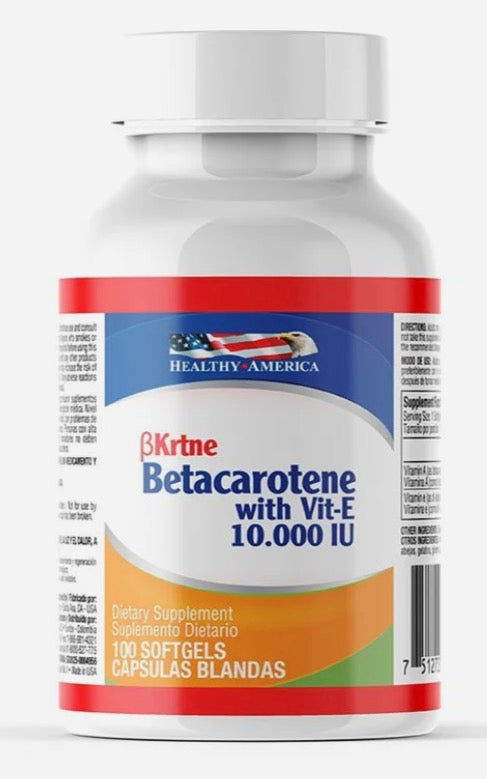 BETACAROTENO PROVITAMIN A 10.000 IU W/VITAMIN E 100 SOFTGELS