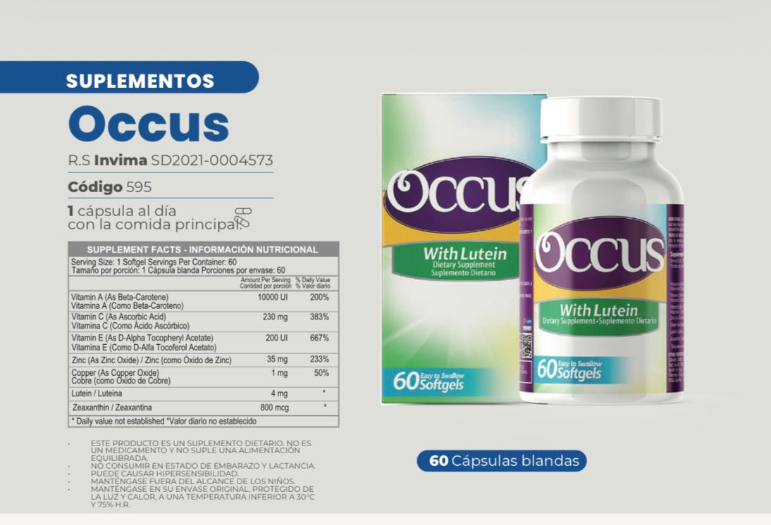 Occus (Vitamin, Mineral Plus Lutein & Zeaxanthin)