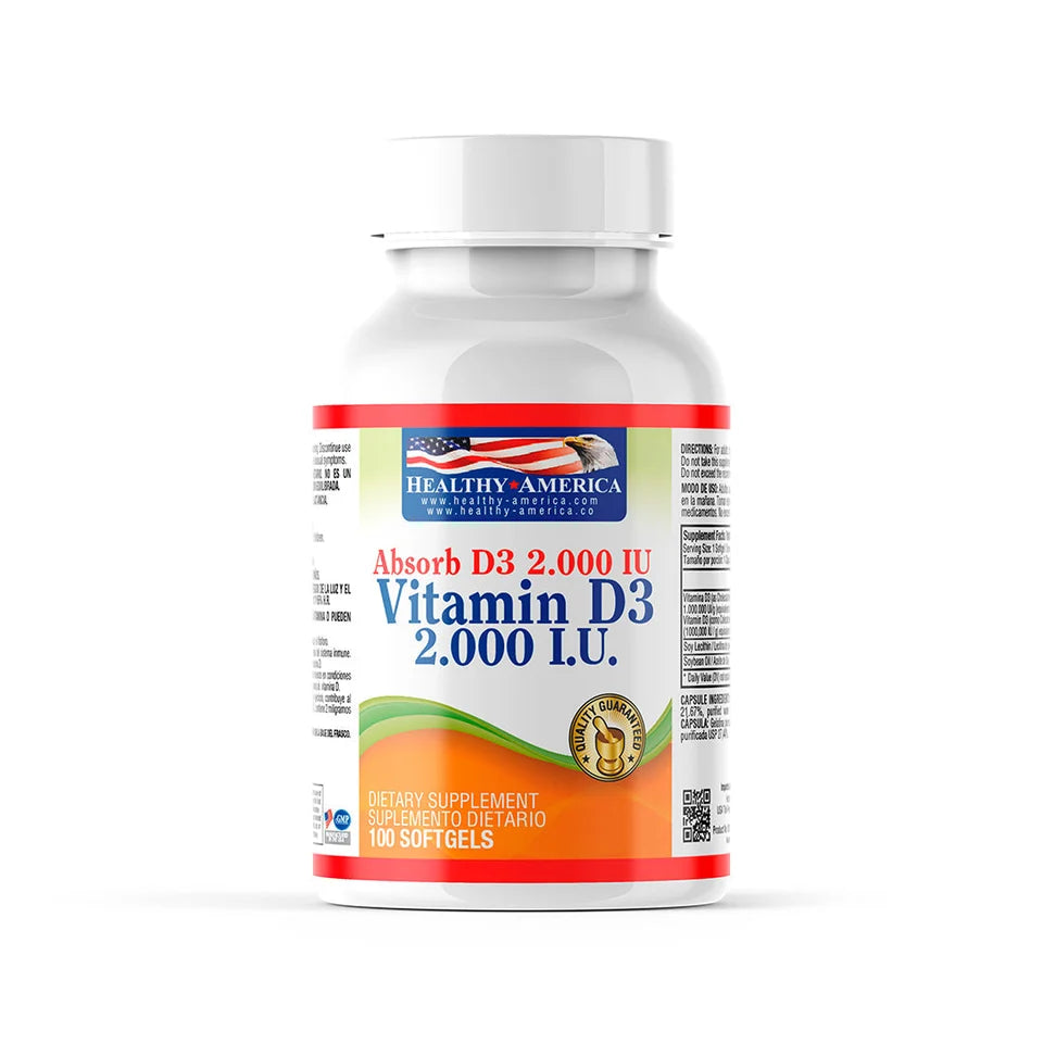 Absorb D3 2.000 UI, vitamina D3, suplemento dietario