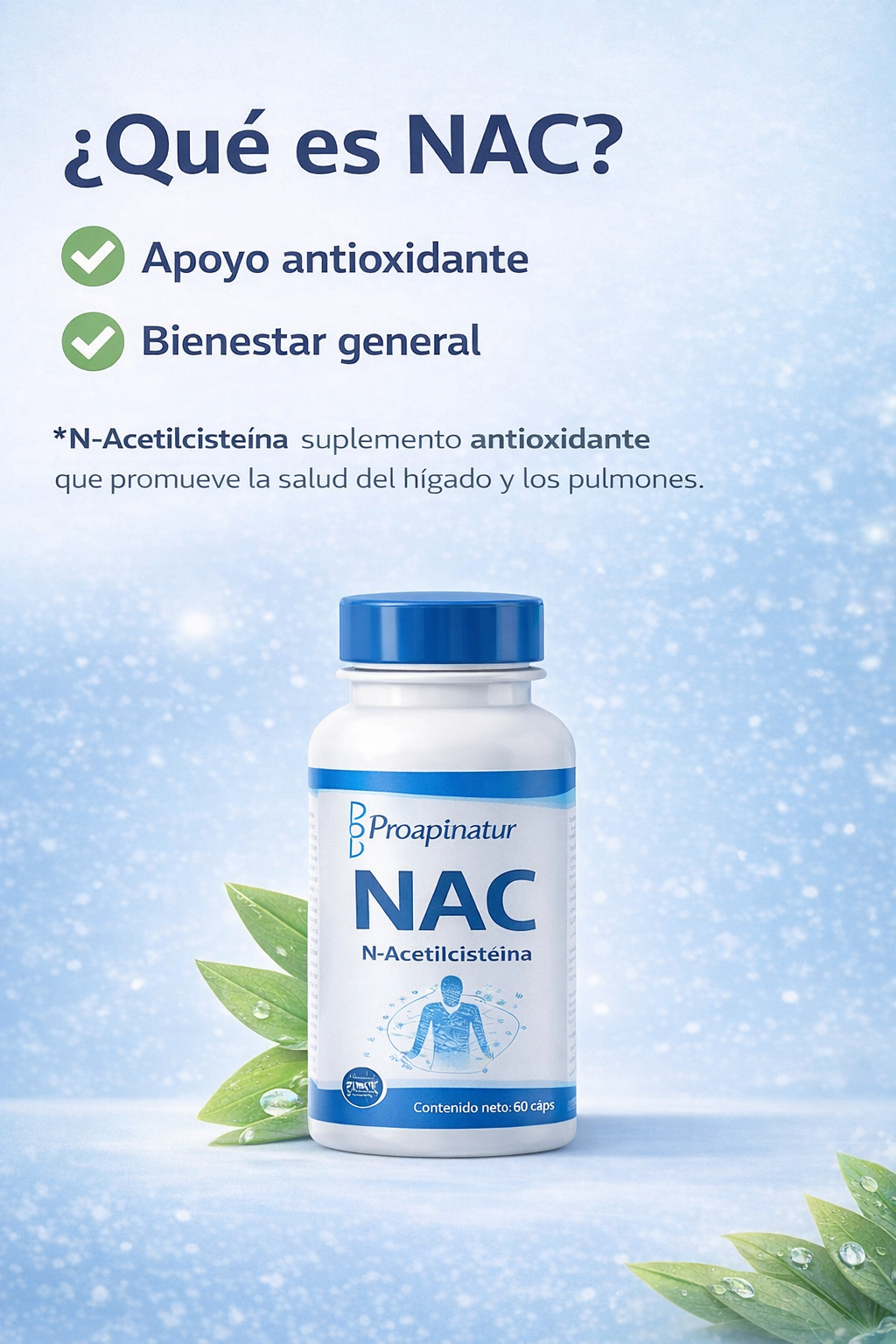 NAC N-Acetilcisteína Antioxidante | Salud Hepática | Proapinatur