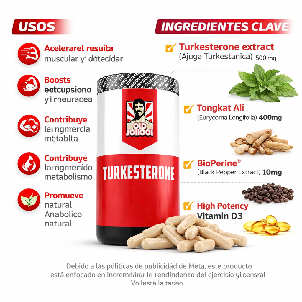 Turkesterona | Suplemento para Masa Muscular y Rendimiento | Proapinatur