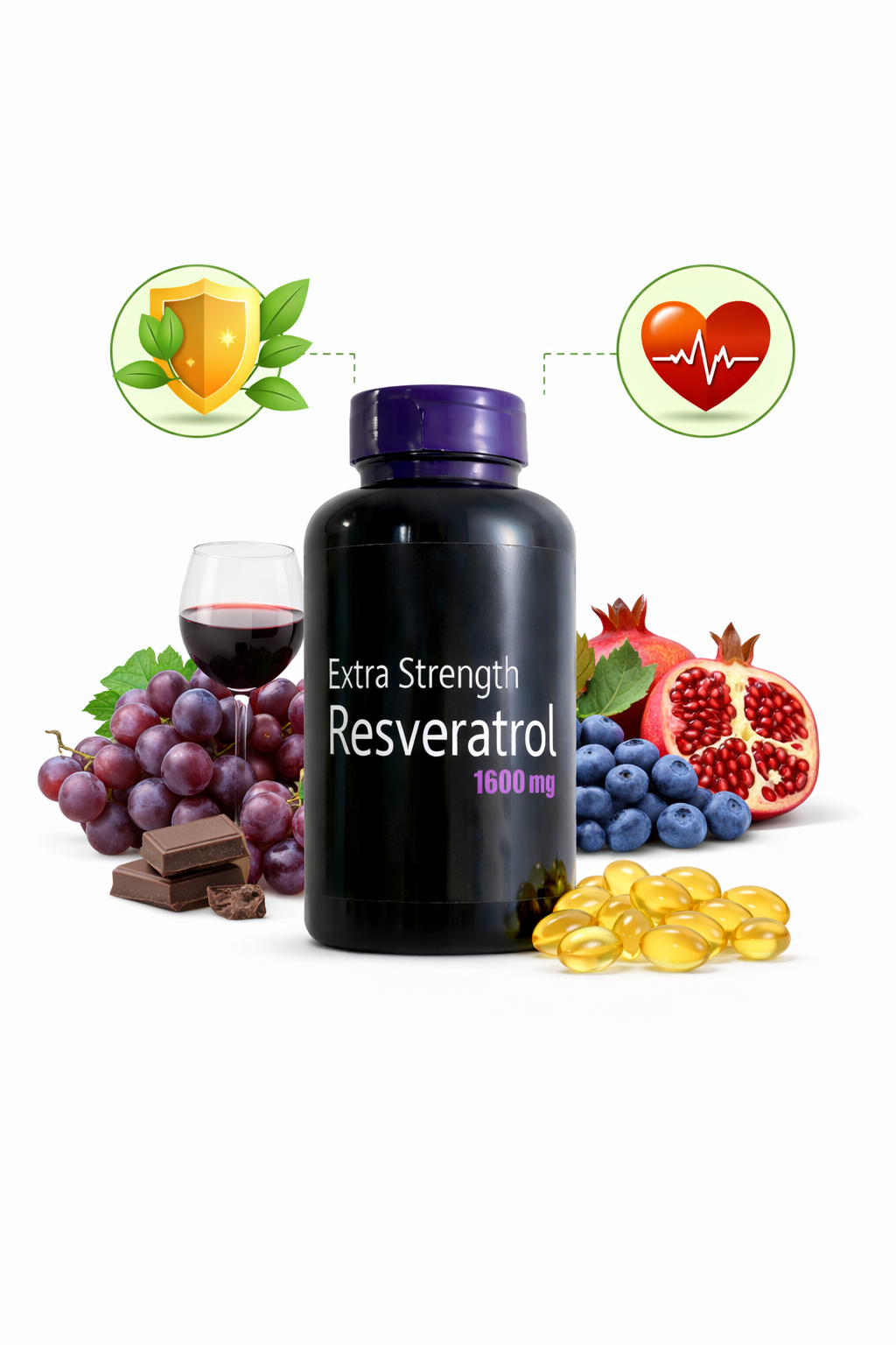 Resveratrol Antioxidante Natural | Suplemento Antiedad | Proapinatur