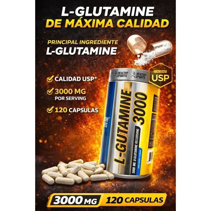 L-GLUTAMINE 3000 mg (Cápsulas)