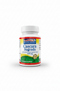 Tarro original de Cáscara Sagrada 450 mg sobre fondo blanco