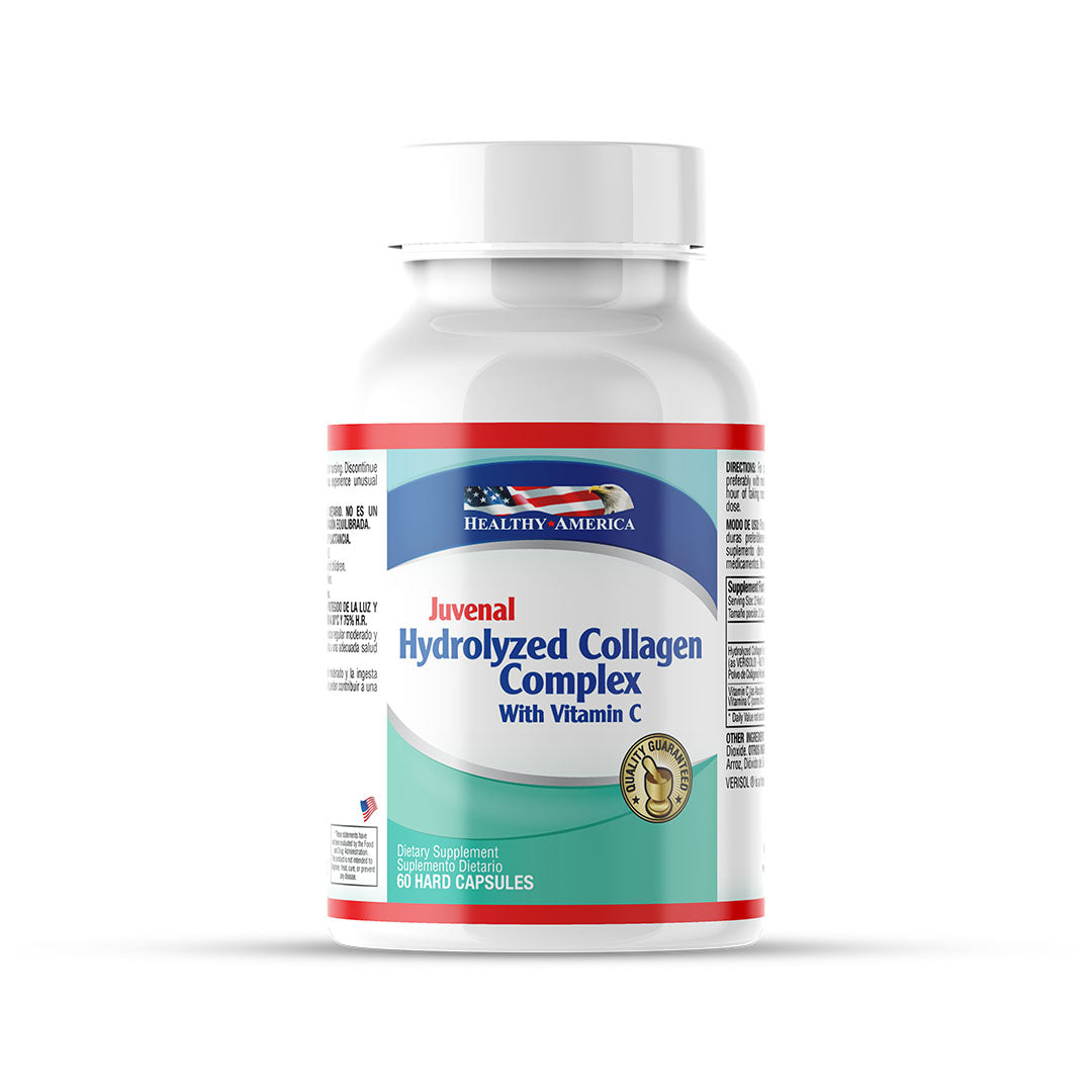 Juvenal | Colágeno hidrolizado 1.500 mg + Vitamina C | 60 cápsulas