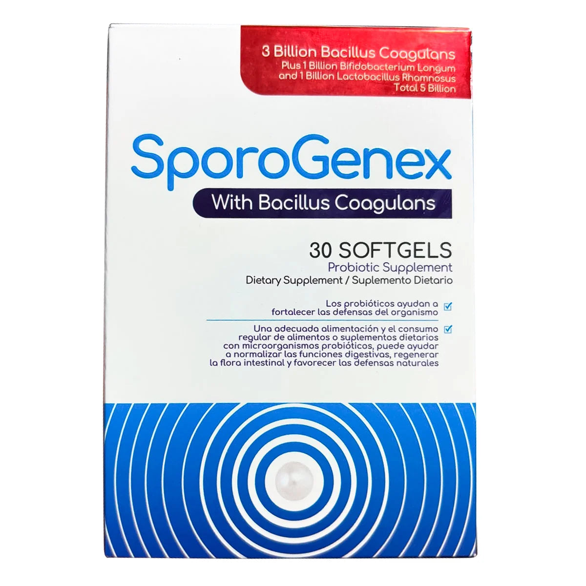Sporogenex 3 Billion Bacillus Coagulans